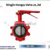 Cast Iron Single Through Stem Water, Gas Media With no Pin High Quality Lug Butterfly Valve thumbnail-2