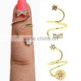 Favorite Retro Texture Black Gem Ring Jellyfish Shape Personality Ring for Lady thumbnail-1