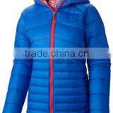 padding outdoor blue Down Jacket for women