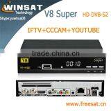 Dual Core vu duo 2 V8 super v8s DVB-S2 full hd satellite tv box decoder for encrypted channels powervu biss key cccam