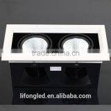 Dual Head 2x9w Square COB LED Ceiling Light 18w LED Grille Downlight thumbnail-2
