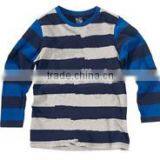 custom logo imprinted cotton stripe rich long sleeved t-shirt boys33