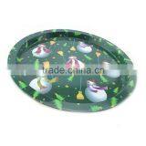 Custom Logo Beautiful Metal Tin Plate Round Bread Tin Tray thumbnail-1