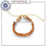 Unisex Mens Womens Multilayer Genuine Leather Metal Punk Casual Statement Knit Hand Made Wrist Bracelets Wristband Braided Rope thumbnail-3