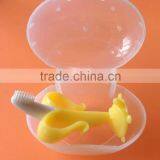 Baby Infant Training Banana Toothbrush and Teether, Turtle Base Banana Shape Teether Toys thumbnail-4