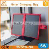 Factory Private Model 6W Solar Panel Foldable Leather Bag Solar Charger thumbnail-4
