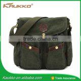 Khaki Canvas Crossbody Sling Bag Vintage Messenger Bags thumbnail-4
