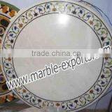 White Pietra Dura RoundTables thumbnail-2