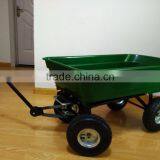 Gorilla Carts Lawn Tractor Attachments Heavy Duty Garden Poly Dump Cart 2 In 1 thumbnail-2