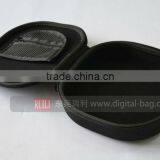 Black Round Zipper Personlize Portable Earphone Storage Hard EVA Case thumbnail-1