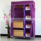 105x45x175cmTwo Doors Portable Cloth Wardrobe, Bedroom Wardrobe Furniture thumbnail-5