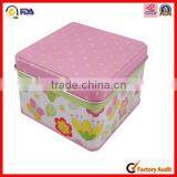 Reputational Metal Easy Open Square Food Tin Box thumbnail-2