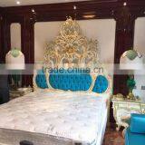 Bisini Personalized Wood Carved Bright Color Royal Bedroom Furniture Set thumbnail-3