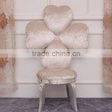 BISINI Beautiful Design Leisure Chair, Flower Shaped Solid Wood With Fabric Chair, Fancy Decorative Chair (BF01-X1186) thumbnail-2