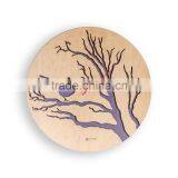 Modern Wall Clock "Bird", Large Wall Clock, Wooden Clock, Wood Decor White Bird Interior, Plywood, Handmade Clock thumbnail-3