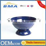 Round Shape Blue Stainless Steel Fruit Basket Fruit Bowl thumbnail-1