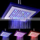 New 2017 Temperature Sense Automatic Color Changing LED Shower Head, LED Ceiling Electric Shower Head For Wholesale thumbnail-1