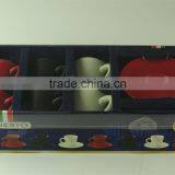 Wholesale Coffee Cup With Saucer Set in Gift Box in Stock,6pcs per Set With Three Color thumbnail-1