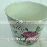 Hot Sale Set/3 Bulk Rose Design Round Plastic PP Flower Pot for Garden thumbnail-3