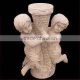 European baby angel stone pillar used for decorative