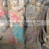 Antique Wooden Carving Virgin Mary With Child Sculpture thumbnail-2
