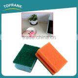 Toprank Hot Sale Household Cleaning Tools Kitchen Sponge Scouring Pad Non-abrasive Green Dish Scouring Pad thumbnail-2