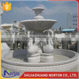 Europe large carved swan statue marble garden water fountain NTMF-SA547A