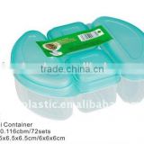 plastic food storage box,4 pcs mini container,food container set