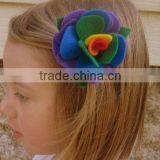 Wholesale Fabric Girl Crafts Handmade Rose Wedding Decoration Hair Accessory Die Cut Felt Artificial Flower China for Headband thumbnail-1