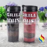 Reusable Plastic Bubble Tea Cup Paper Insert Travel Cup thumbnail-3