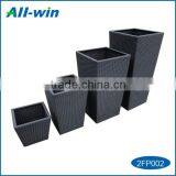 4 Pcs Square PE Rattan Flower Pot With Steel Frame thumbnail-1