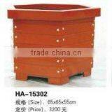EXCELLENT QUALITY STREET WOOD FLOWER POT ,WOOD FLOWER POT (HA-15302) thumbnail-1