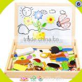 Wholesale Multifunction Magnetic Wooden Easel Blackboard Top Quality Wooden Blackboard Wooden Double Sides Blackboard W12B060 thumbnail-4