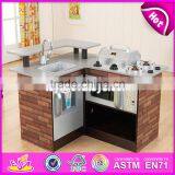 2017 New Design Grand Kids Play Set Wooden Corner Kitchen Toy W10C258 thumbnail-1