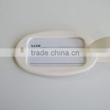 Fashion durable white 9.3*5.5cm plastic Luggage Tags with address card