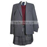 Bordeaux Red Boys and Girls 70 Wool 30 Acrylic Long Sleeve Pullover Sweater thumbnail-3