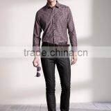New Design Small Checked Blends Cotton Men Shirt SL0072 thumbnail-4