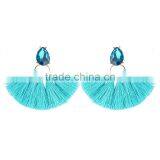 Bohemian Jewelry Rhinestone With Long Colorful Tassel Charms Earrings for Women thumbnail-6