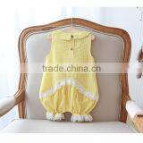 Hot Selling Boutique Seersucker Fabric Baby Girl Romper thumbnail-2