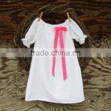 2017 New Arrival Baby Clothes Wholesale Hot Sale White Cotton Cheap Children's Boutique Fashion 3-5 Year Old Girl Dress thumbnail-5