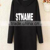 Autumn Season Women's Plus Size Custom Text Printing Hooded Long Hoodie thumbnail-2