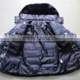 Women Fake Fur Hood Polyester Microfiber Padding Winter Jacket thumbnail-3