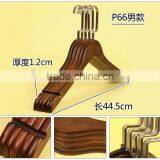 China Factory Solid Wood Tie and Belt Scarf Hanger Redwood Pants Hanger Black Laundry Wooden Shirts Hanger thumbnail-2