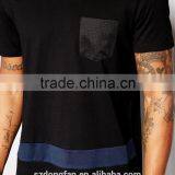 Man Wear Mesh Pocket Longline T Shirt New Style Tshirt Casual Top Cothes Men 2017 Mens T-shirts Tee thumbnail-3