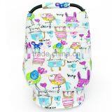 Wholesale Cute Animal Printed Cotton Nursing Baby Car Cover 2pcs Sets thumbnail-1