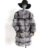 Myfur New Fashion Winter Warm Whole Pelt Desin Silver Fox Fur Coat for Women thumbnail-1