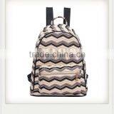High Quality Monogrammed Chevron Canvas Backpack thumbnail-6