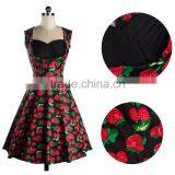 Plus Size Vintage Floral Swing Pinup Rockabilly Evening Party Dress thumbnail-3