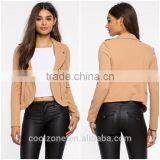 Latest Notched Collar Asymmetric Zip Woman Jacket Fashion Women Coats thumbnail-1