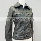 Women's Pu Quilted Fauxleather Moto Biker Jackets #LPU0358 thumbnail-5